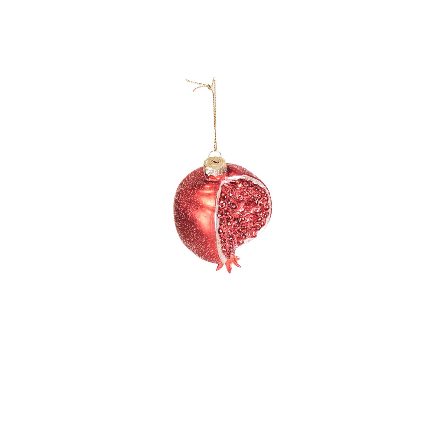 HV Pomegranate Xmas Ball- Set of 2- Glass- 8x5,5x7,5cm
