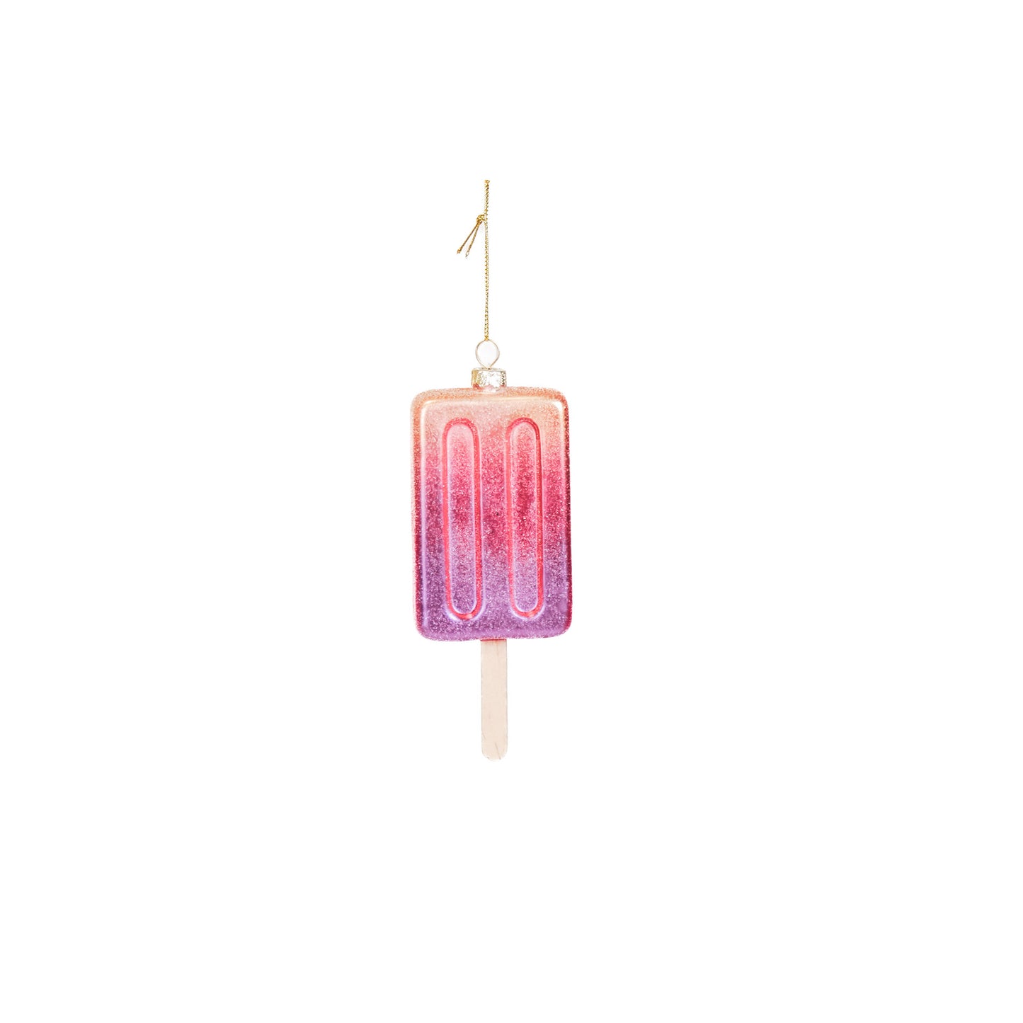 HV Popsicle Icecream Xmas Ornament- Set of 2- Glass- 6x2,5x14,5cm