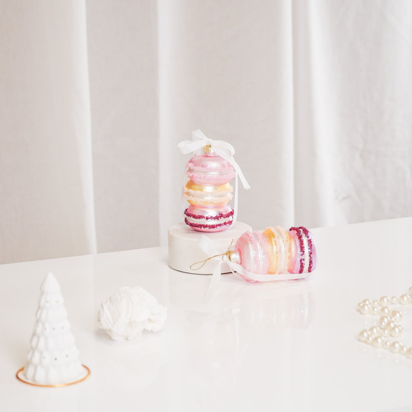 Xmas Hanger - Macaroon - Glass - 7x7x10,5cm
