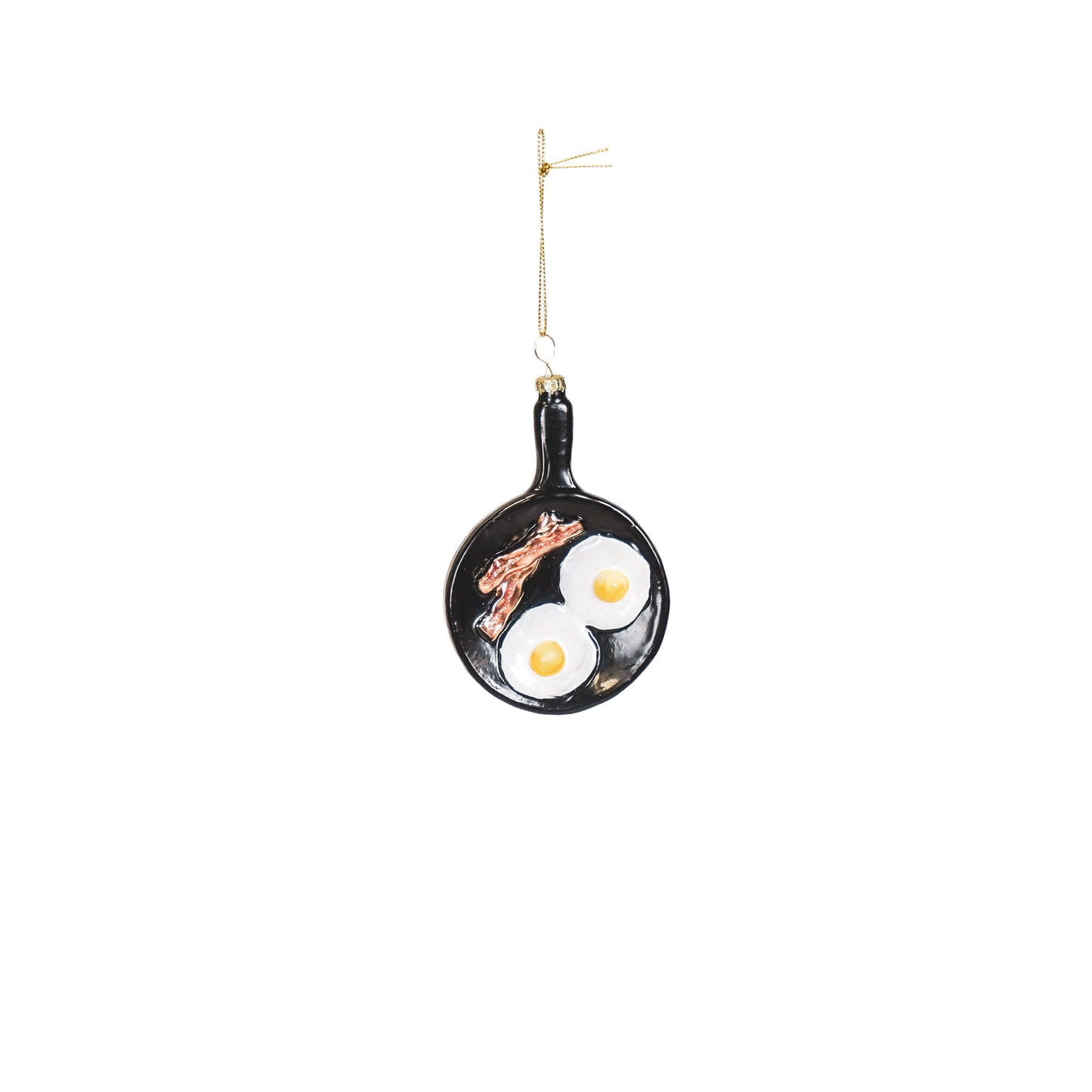 HV Fried Egg Xmas Ornament- Set of 2- Glass-8x8x12cm