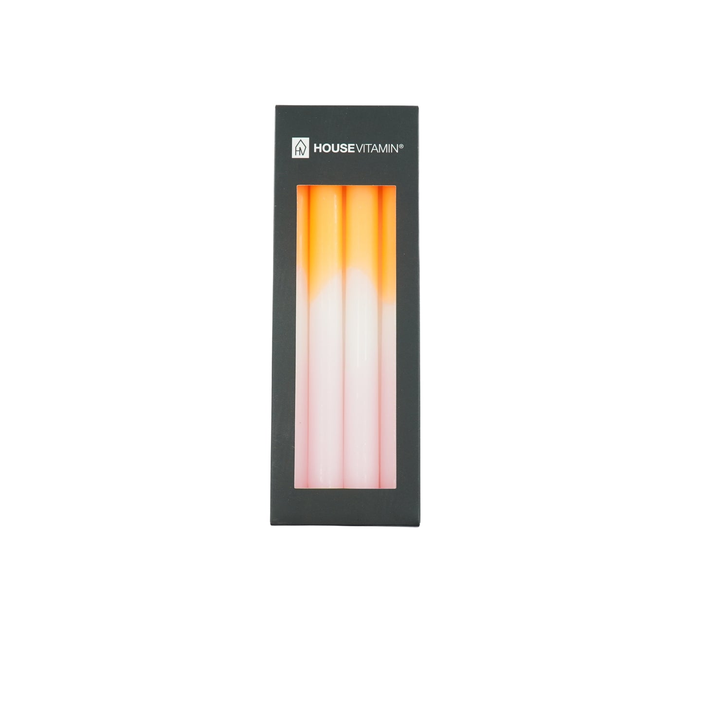 Candles- Dip Dye Tapers - Neon Orange/White/Light Pink - S4 - 2,1x25 cm