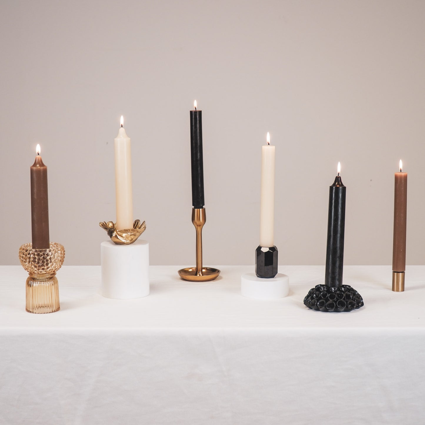 Tapers - Big -XL-Wax- Taupe - 3x25 cm
