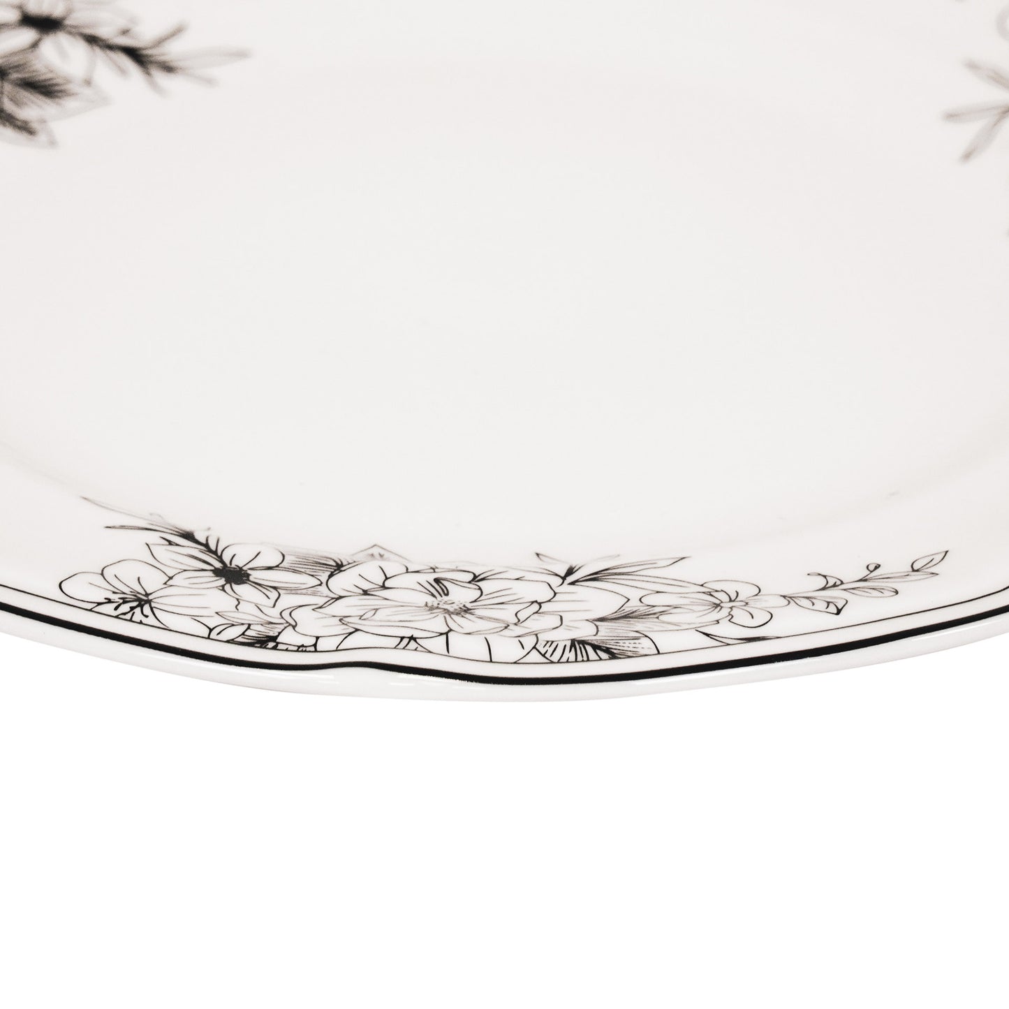 Plate - Les Fleurs - Newbone China - 19,5x19,5x1,2cm