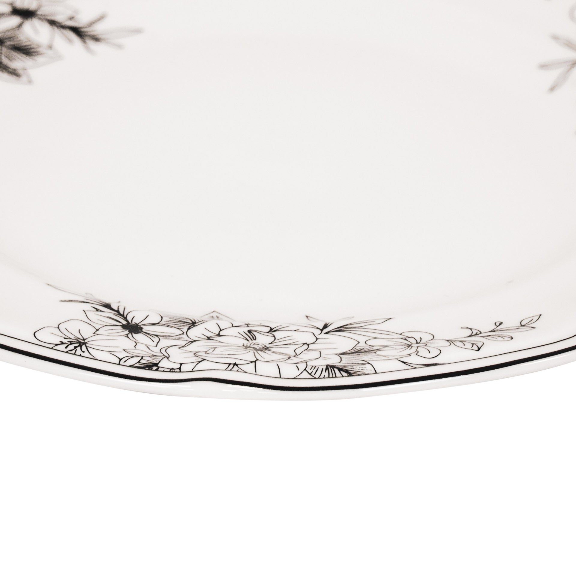 Plate - Les Fleurs - Newbone China - 19,5x19,5x1,2cm