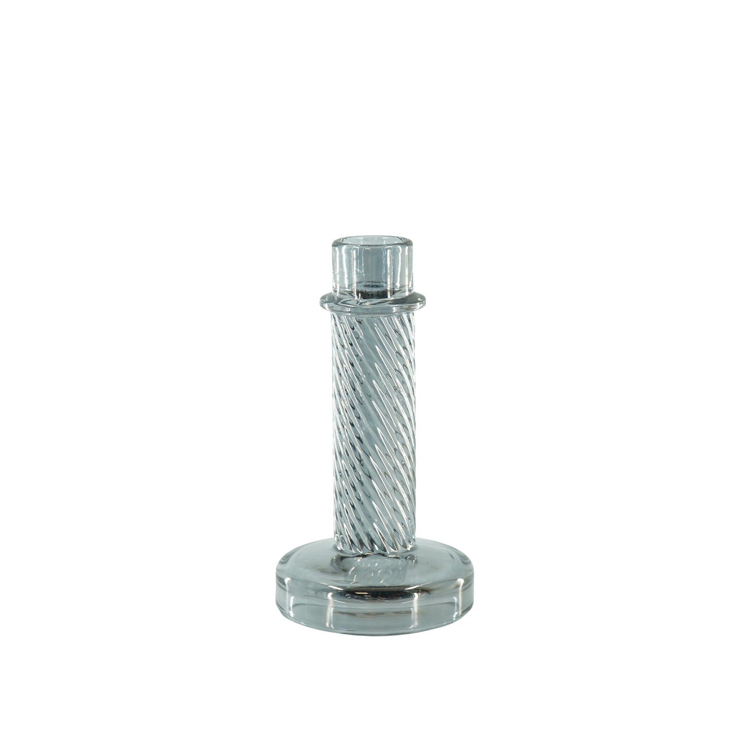 Candle holder - Glass - Smokey - 8x15cm