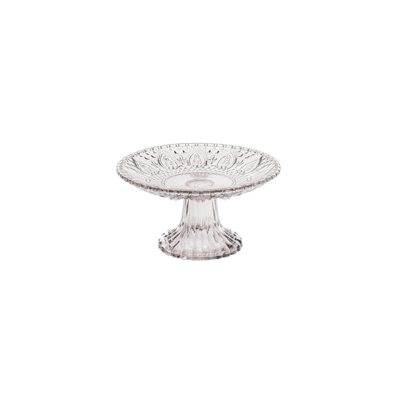 Cake Plate - Glass - Smokey - 15x8cm