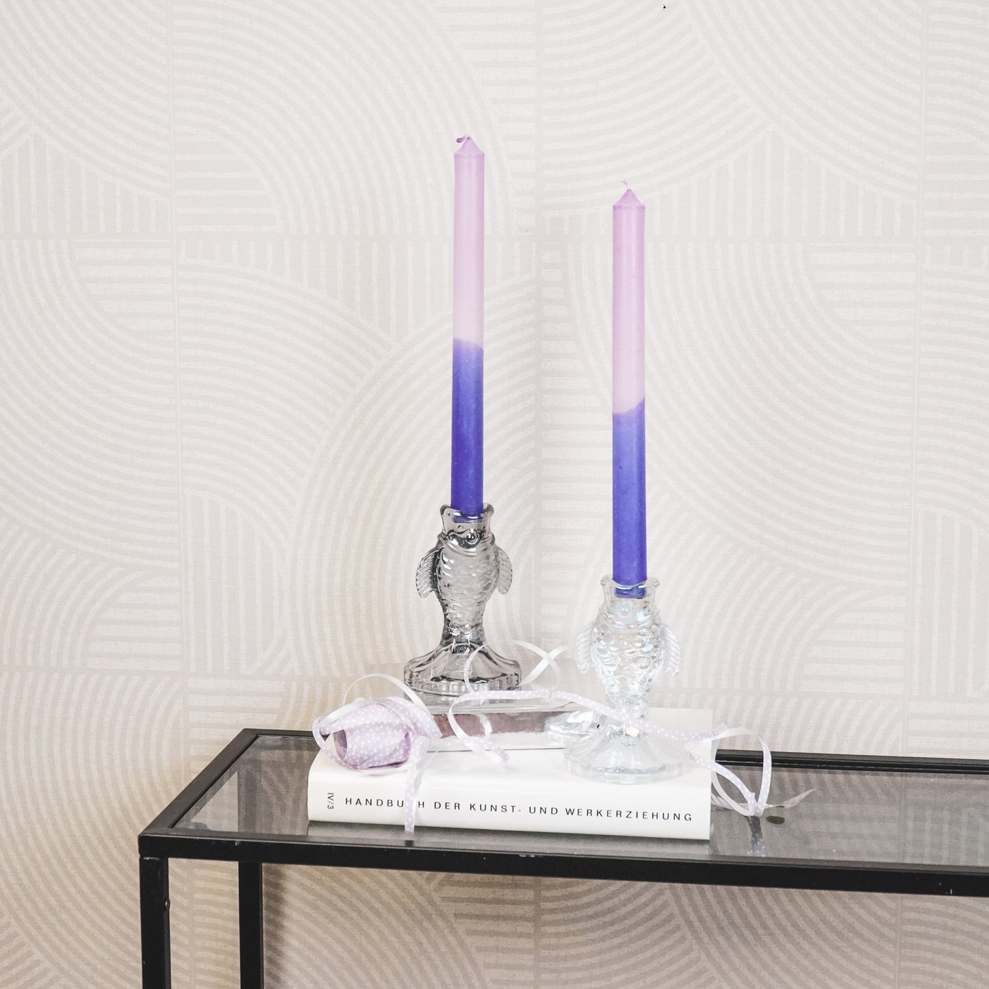 Candle holder - Glass - Clear - 6x8cm