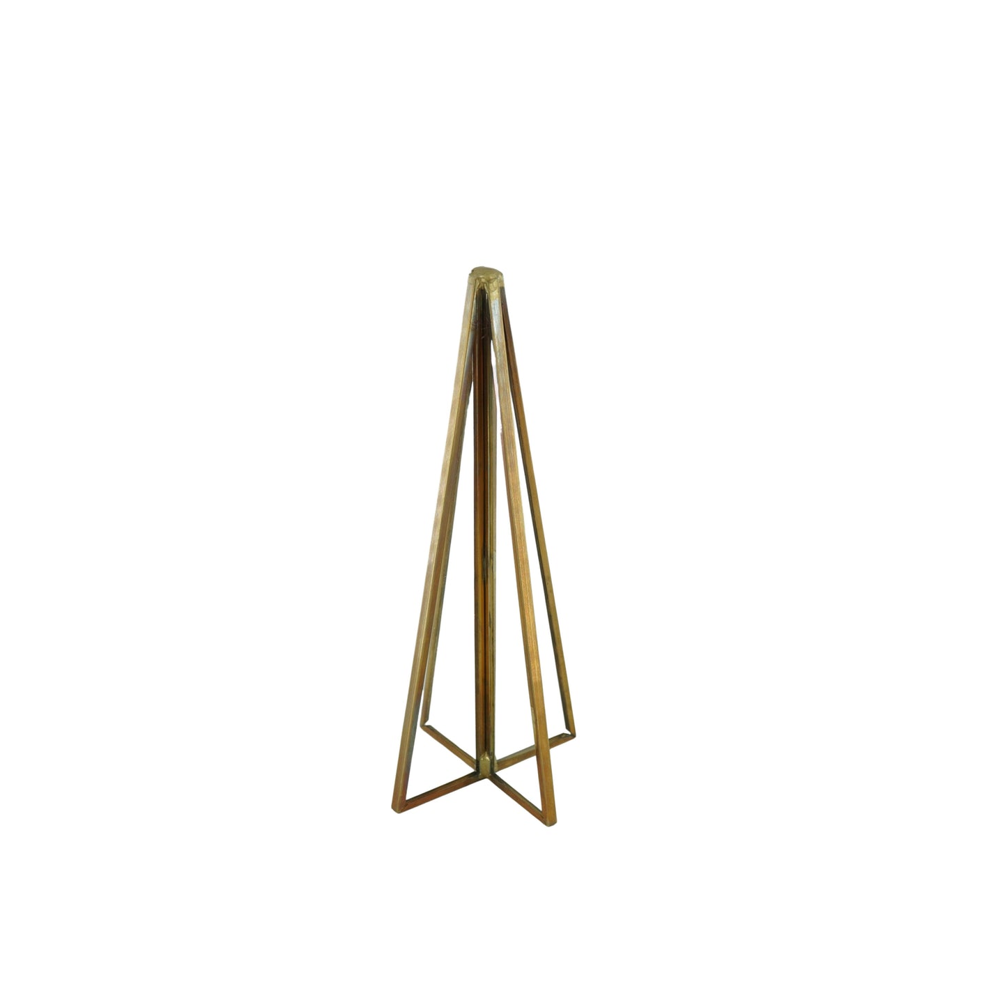 Xmas Tree - Metal/Glass - Gold - 4,5x15cm