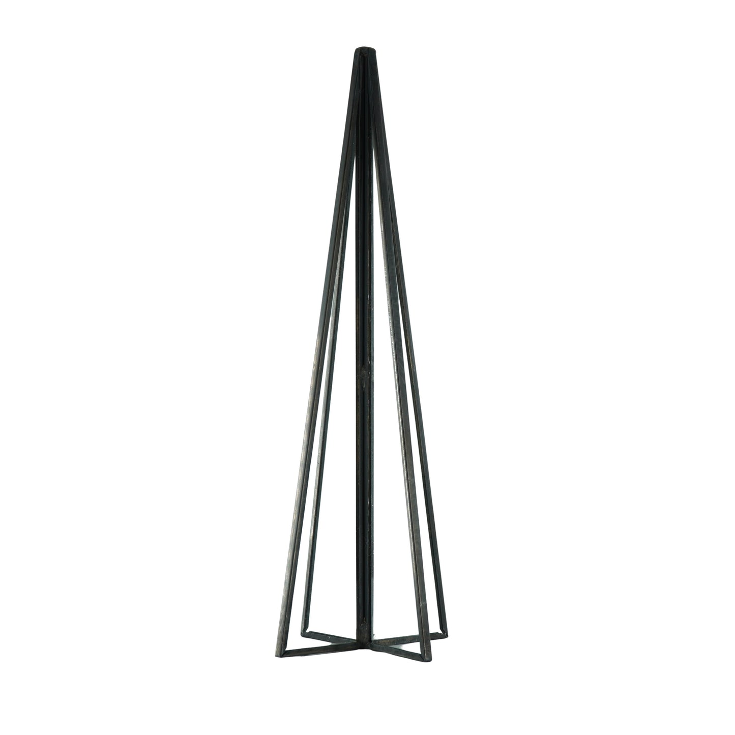 Xmas Tree - Metal/Glass - Black - 5,5x20cm