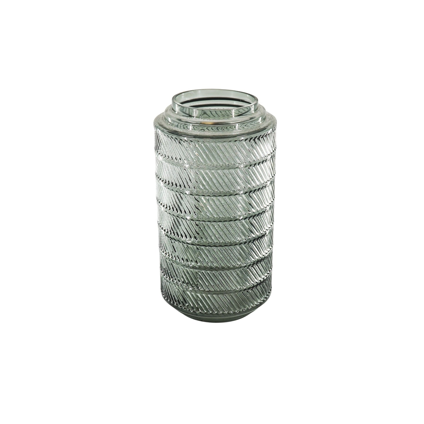 Vase - Pattern - Glass - Smokey - 12,5x23cm
