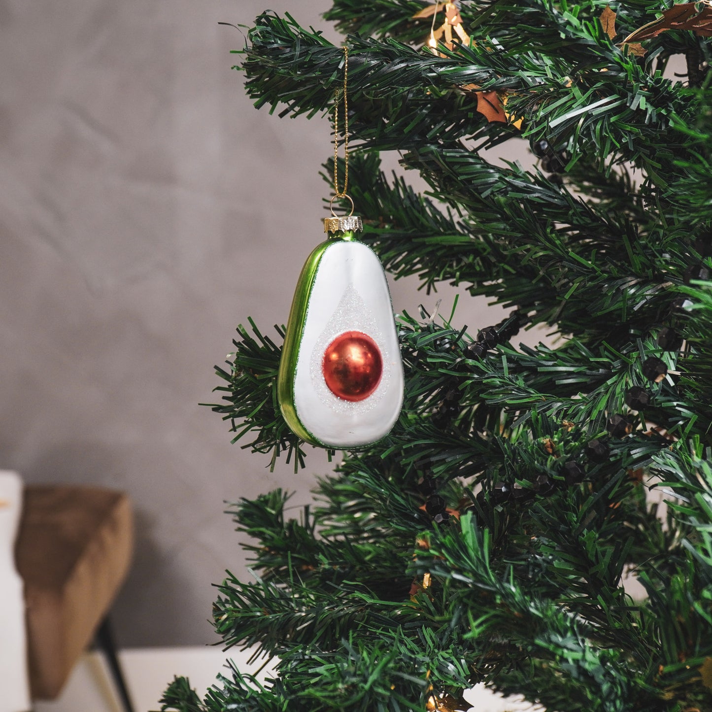 Xmas Hanger - Advocado - Glass - Green - 5,5x4x9,5cm