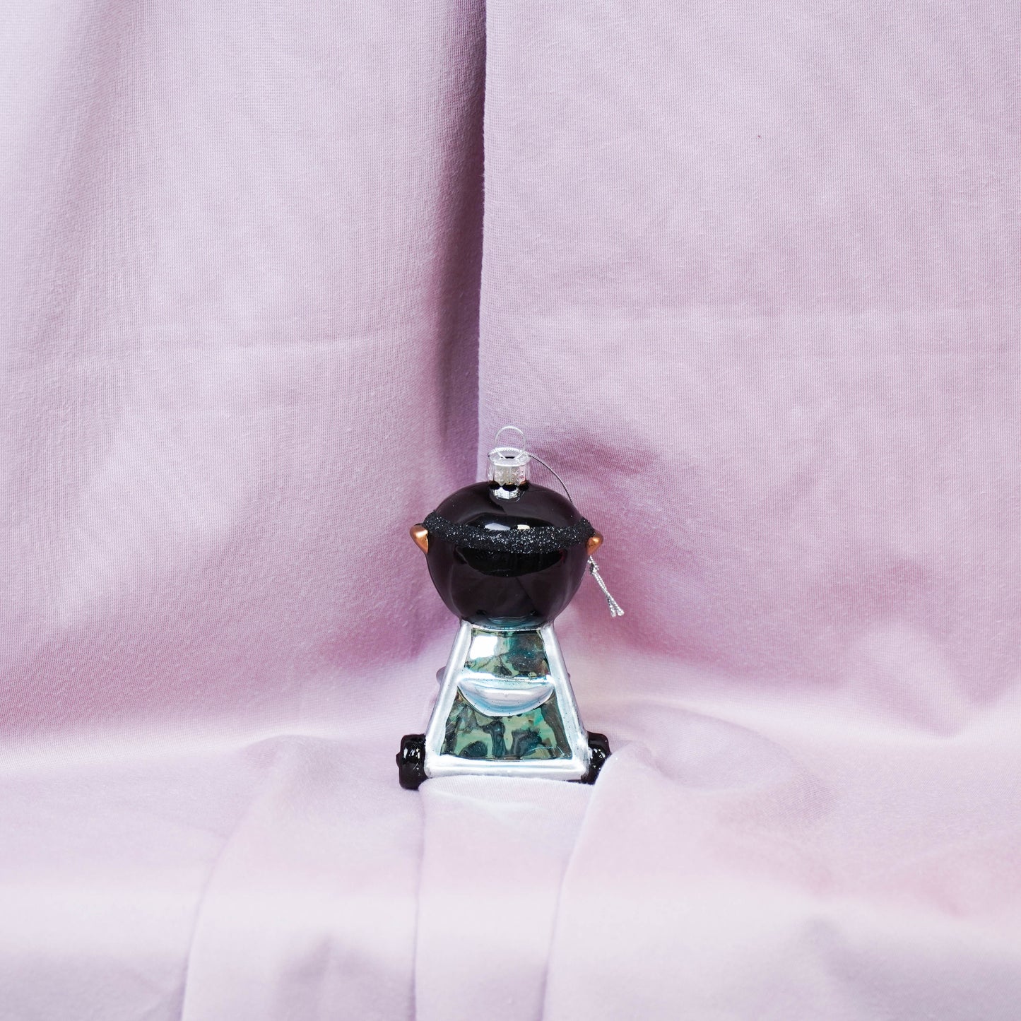 Ornament - Xmas hanger - Barbecue - Glass - Black - 5x5x9,5cm