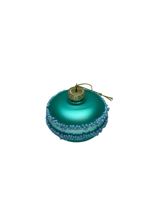 Xmas Hanger - Macaron - Glass - Blue - 6,5x6,5x5,5cm