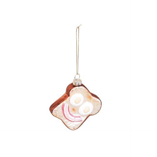 Xmas Hanger - Egg Sandwich - Glass - 6,5x6,5x2,5cm