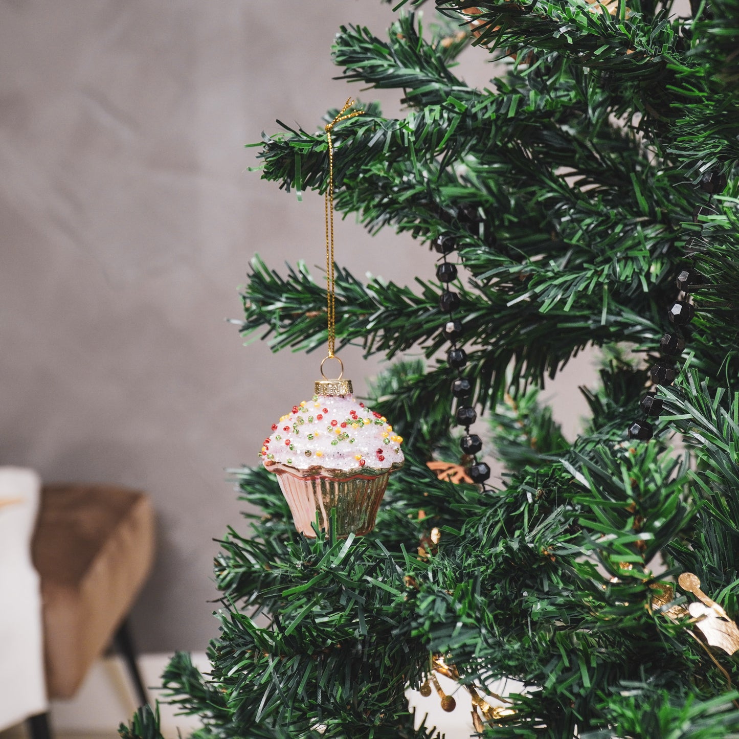 Xmas Hanger - Cupcake - Glass - 6x6,5cm