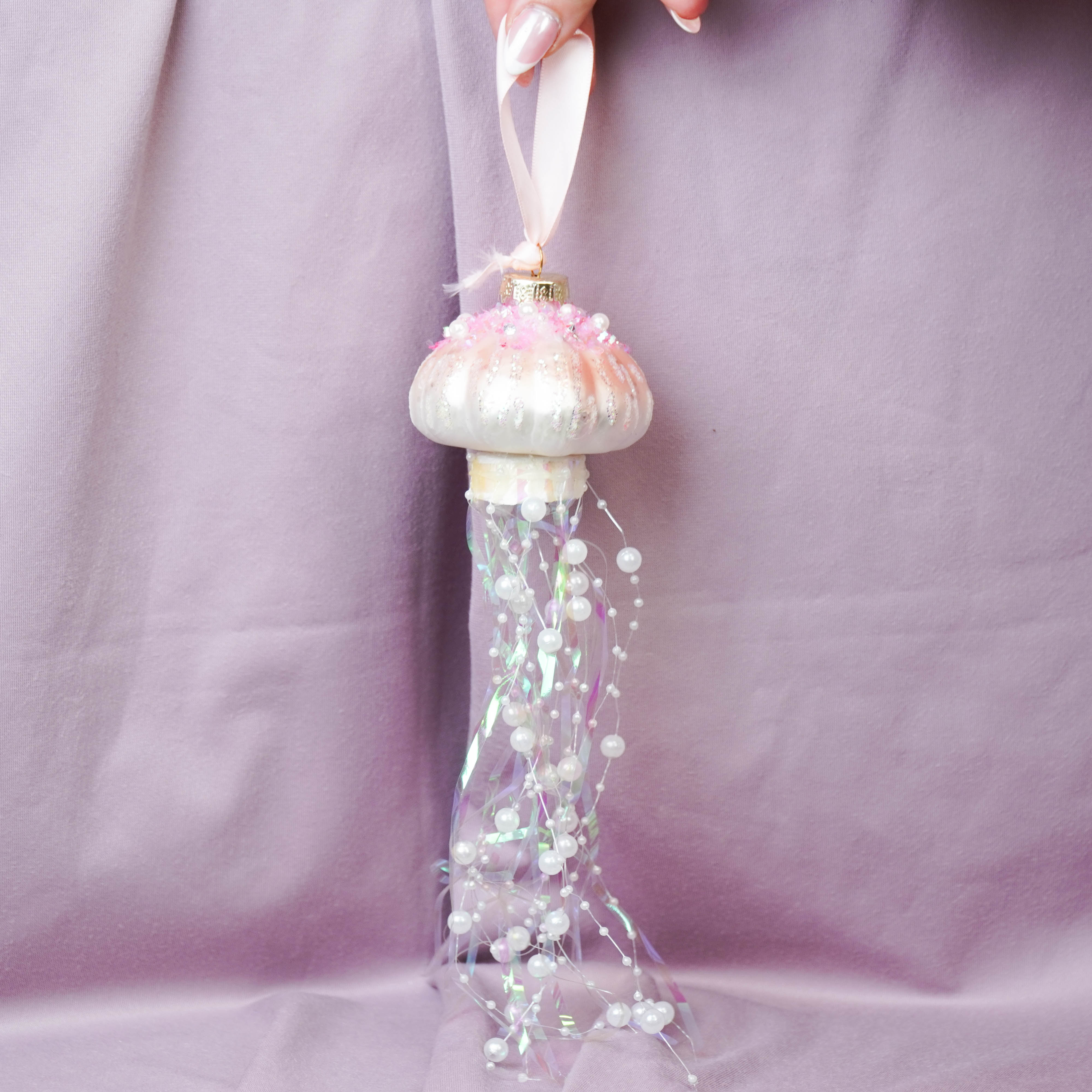 Xmas Hanger - Jellyfish - Glass - 7x25cm