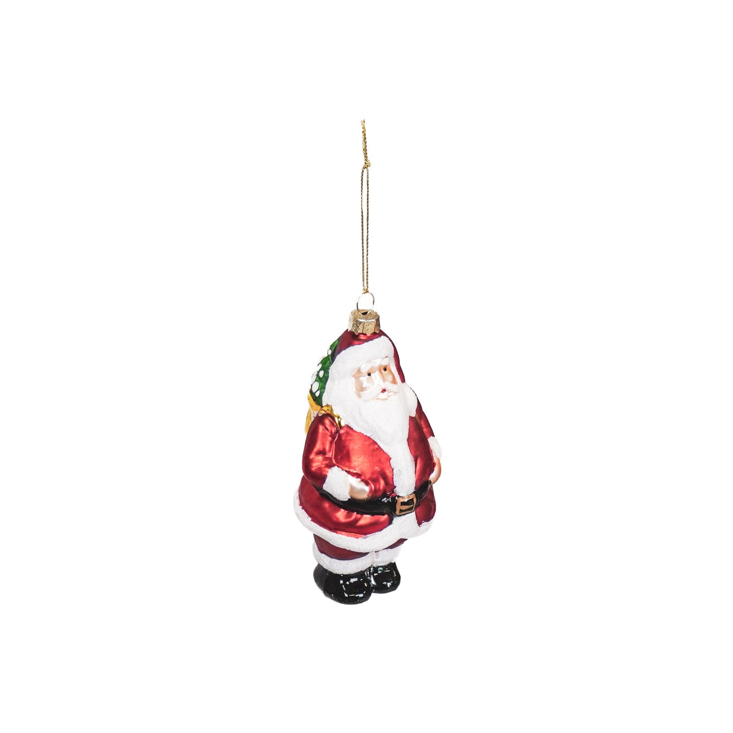 Xmas Hanger - Santa - Glass - 6,5x6,5x13cm
