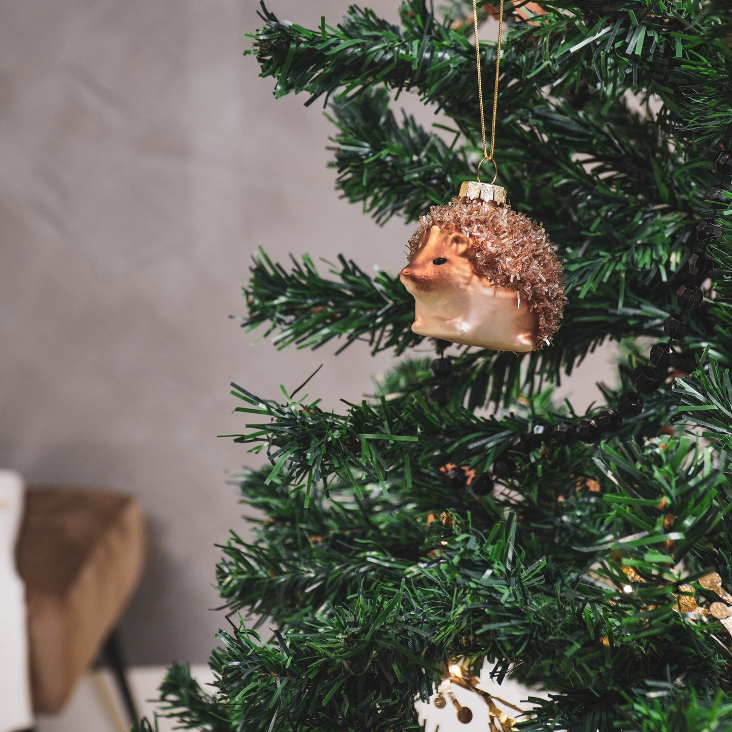 Xmas Hanger - Hedgehog - Glass - 7x5x6cm