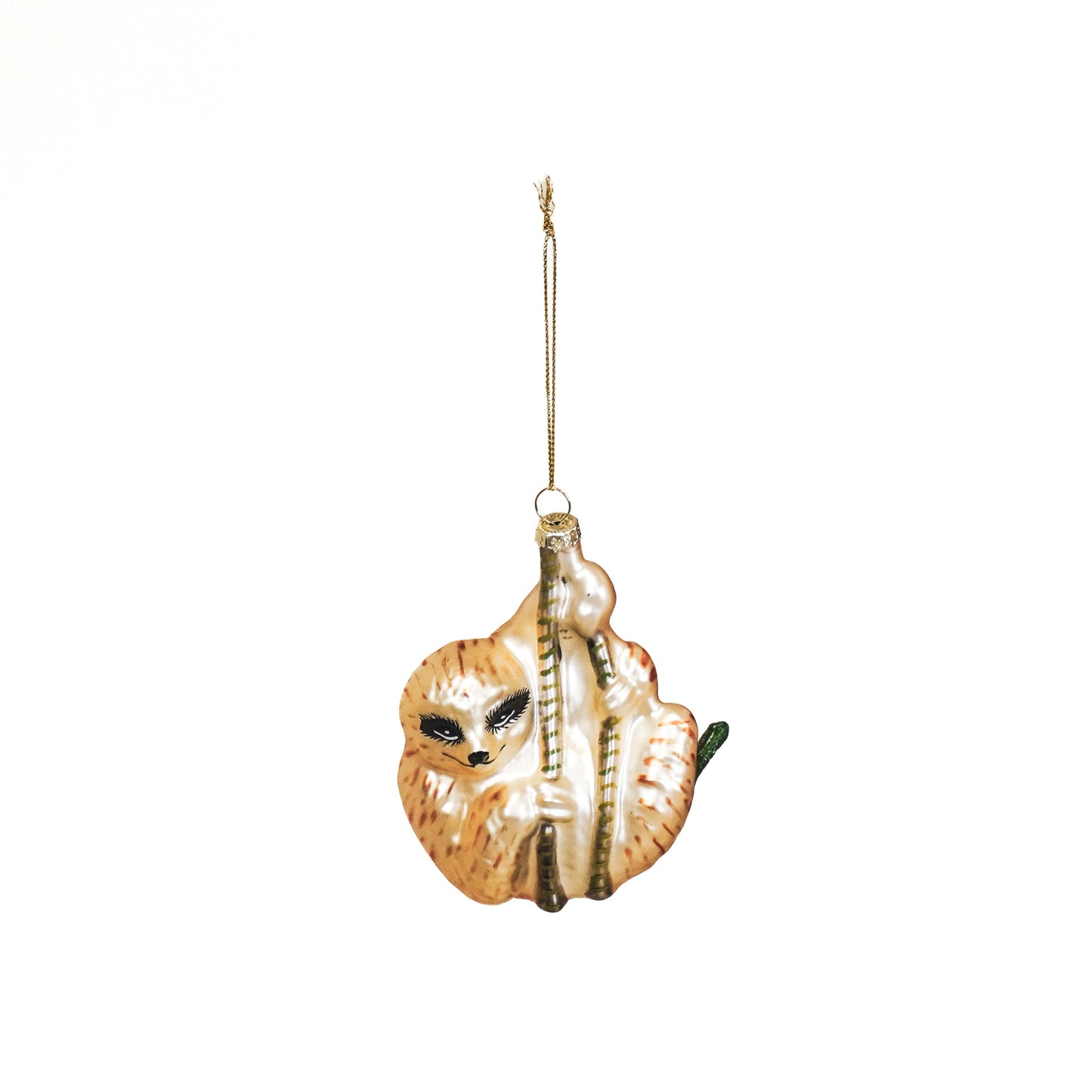 Xmas Hanger - Sloth - Glass - Yellow - 9x5x11cm