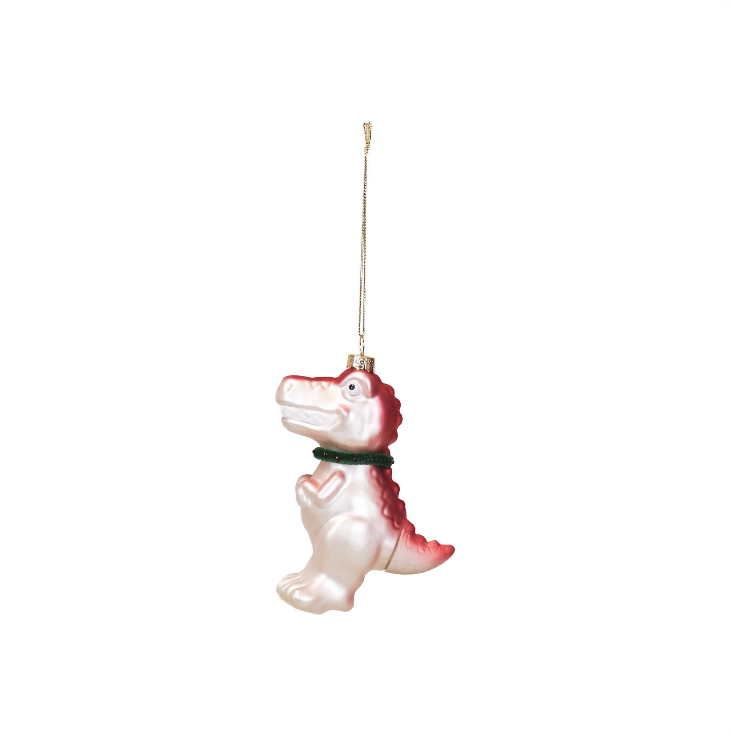Xmas Hanger - Dino - Glass - Pink - 4,5x9,5x12,5cm