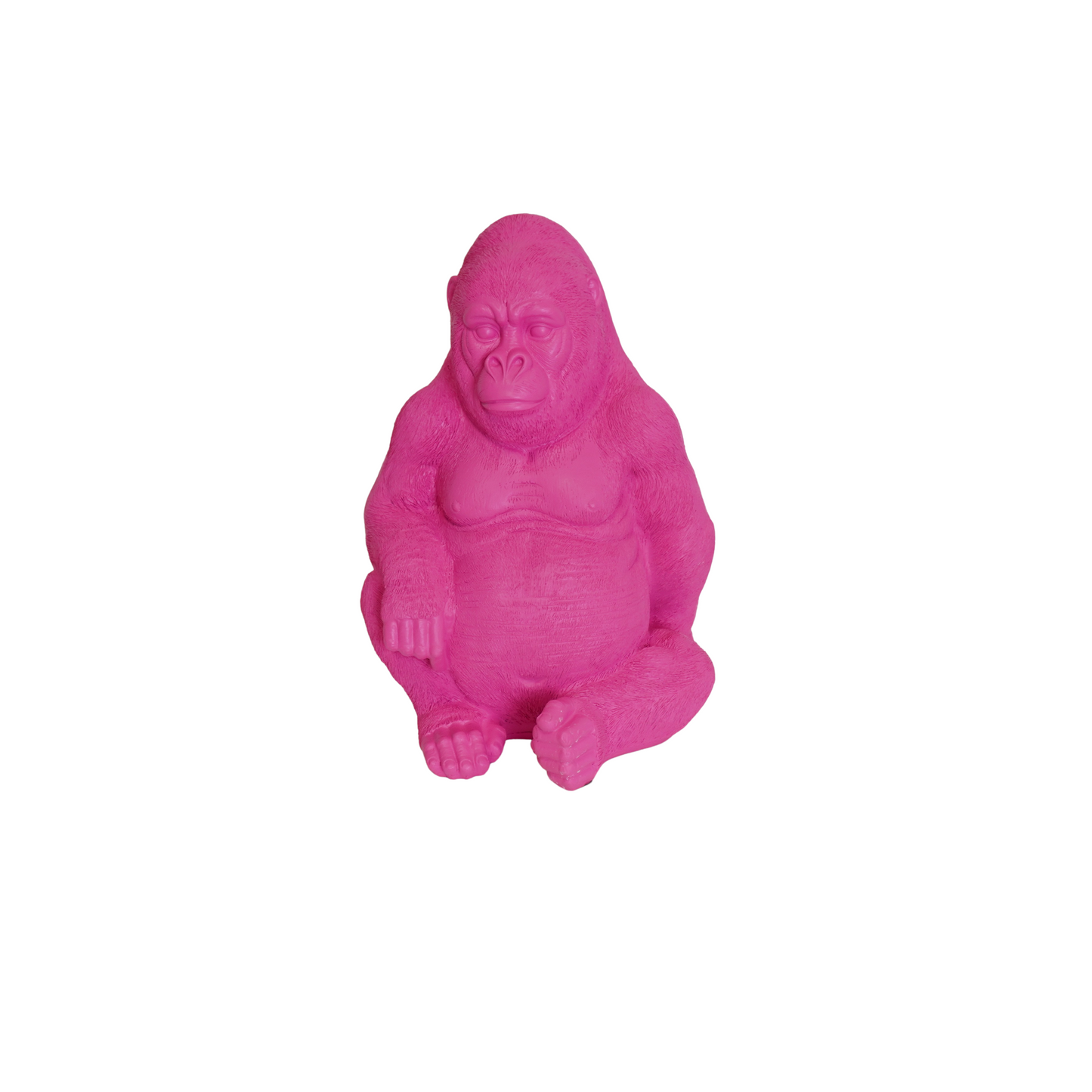 Ornament - Gorilla - Polyresin - Pink - 24x26x36,5cm