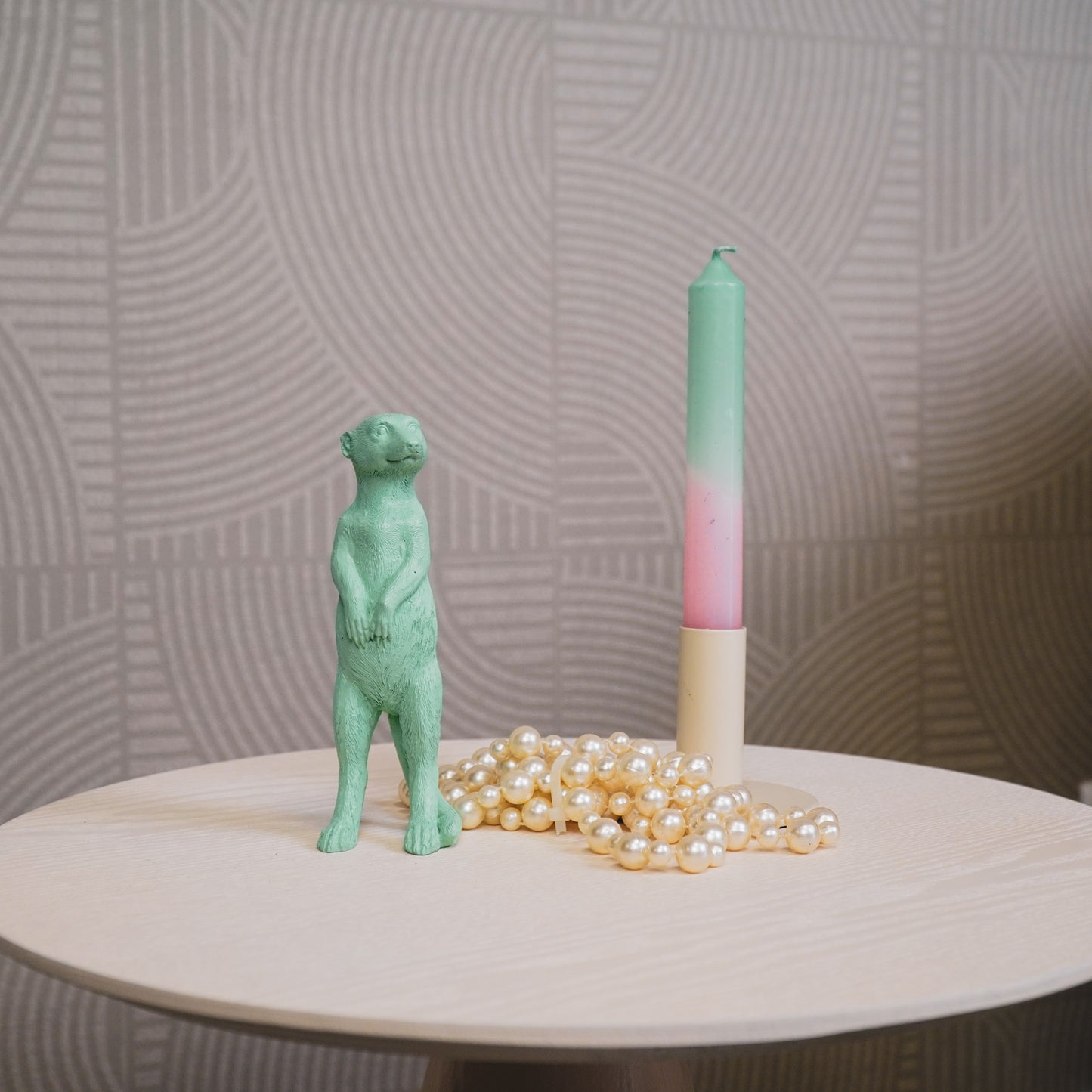 Ornament - Meerkat - Polyresin - Mintgreen - 7,5x4x15cm