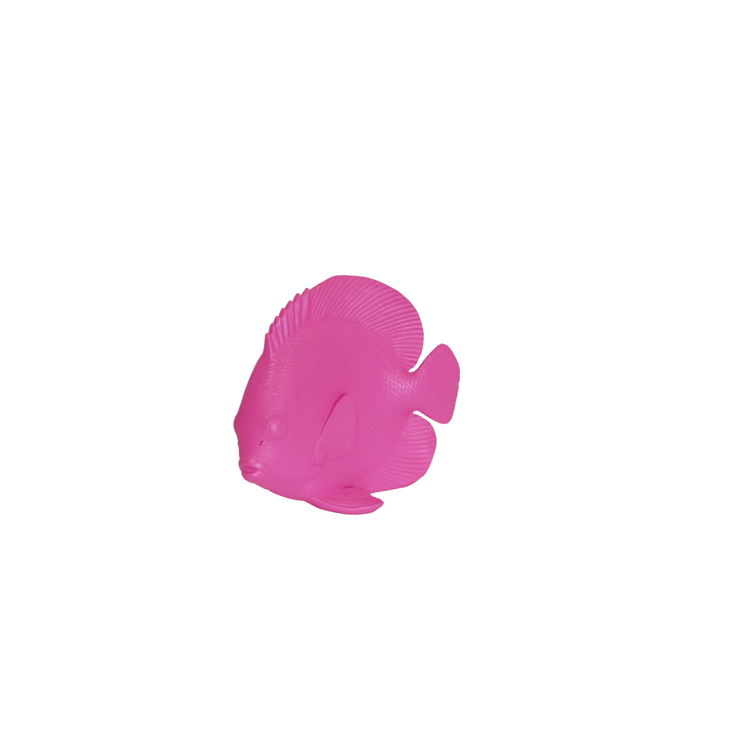 Ornament - Flat Fish - Polyresin - Pink - 19,5x10,5x16cm