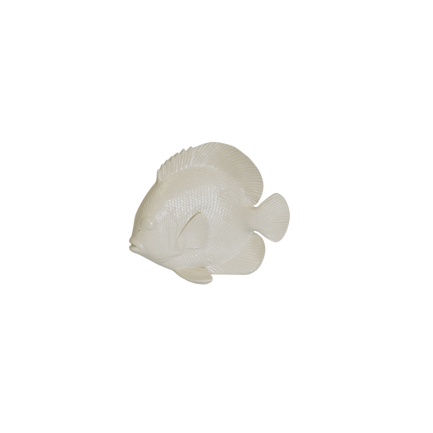 Ornament - Flat Fish - Polyresin - Beige - 19,5x10,5x16cm