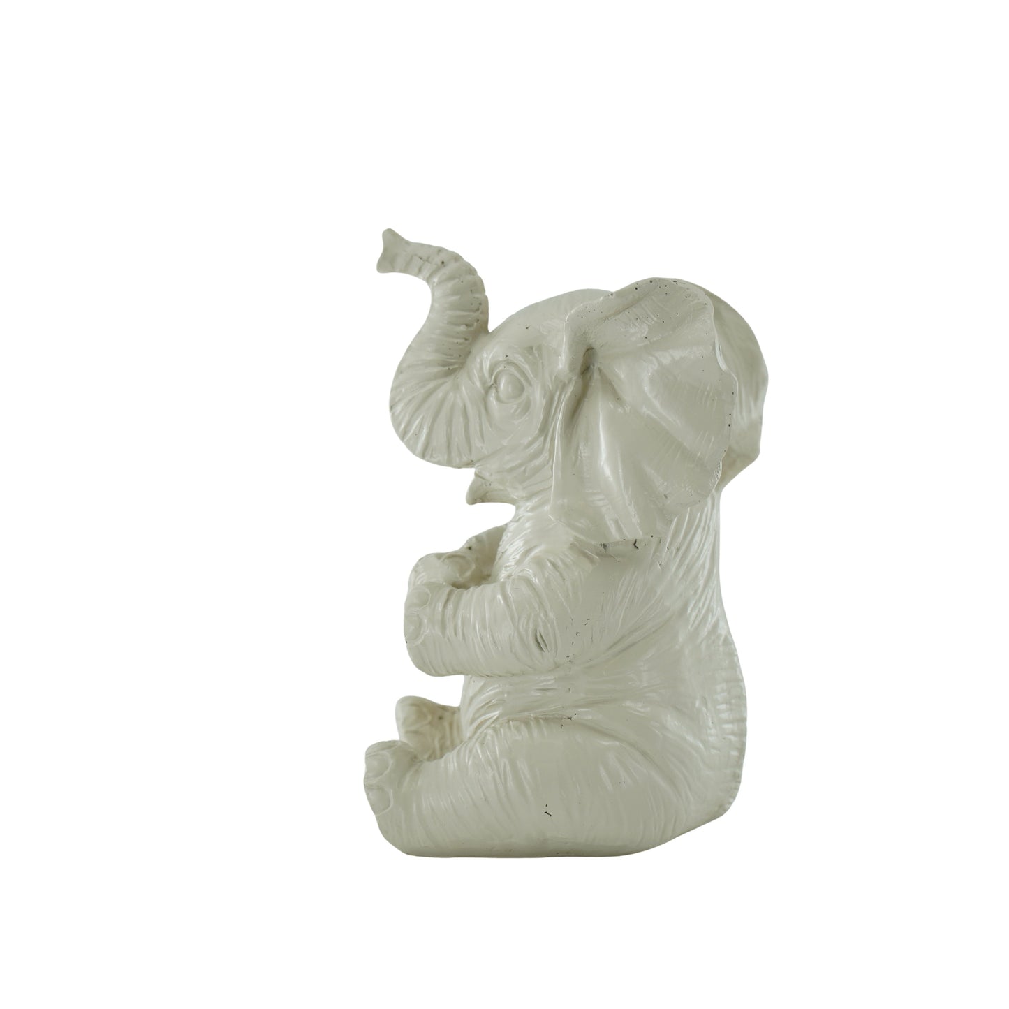 Ornament - Elephant - Polyresin - Sand - 7x7x11cm