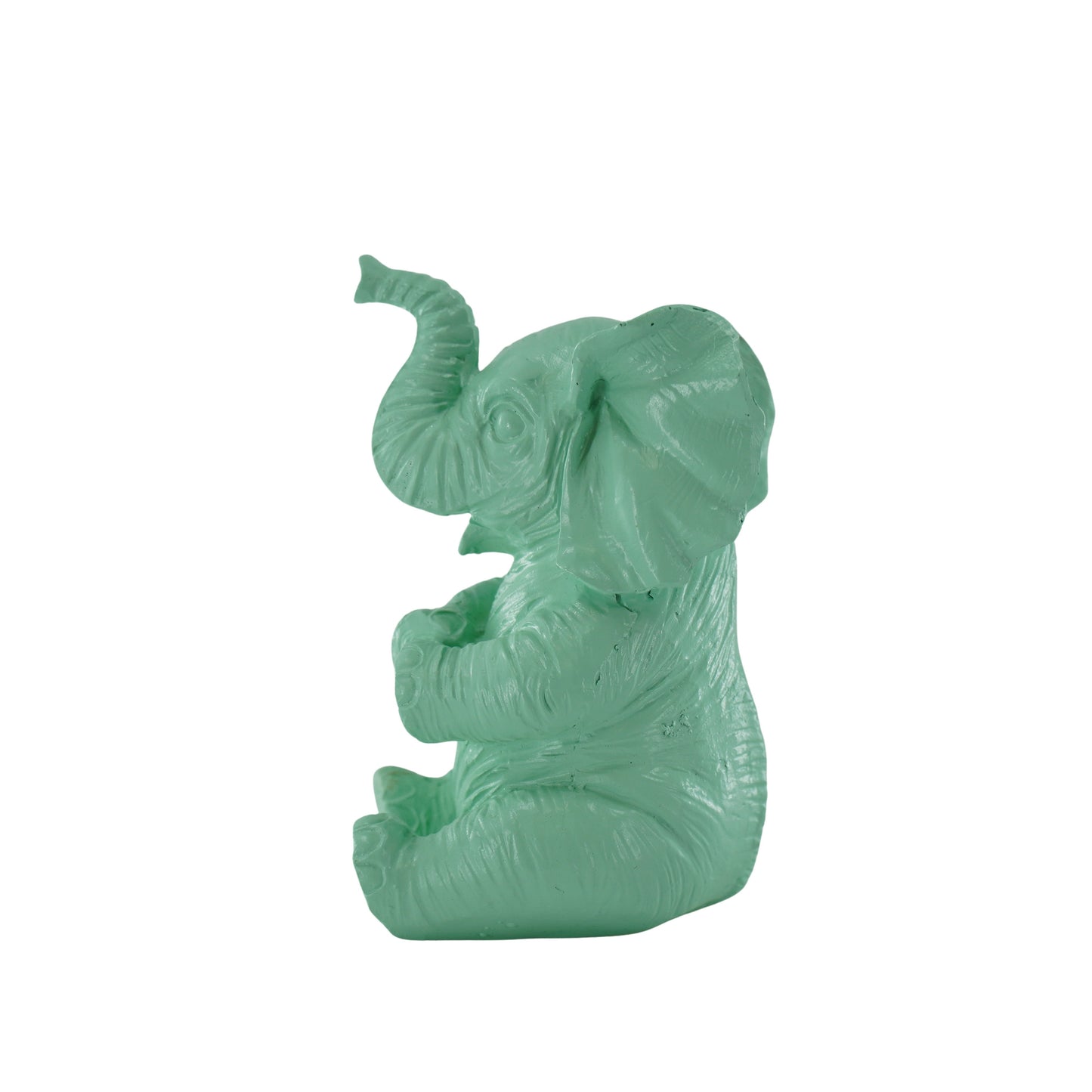 Ornament - Elephant - Polyresin - Mintgreen - 7x7x11cm