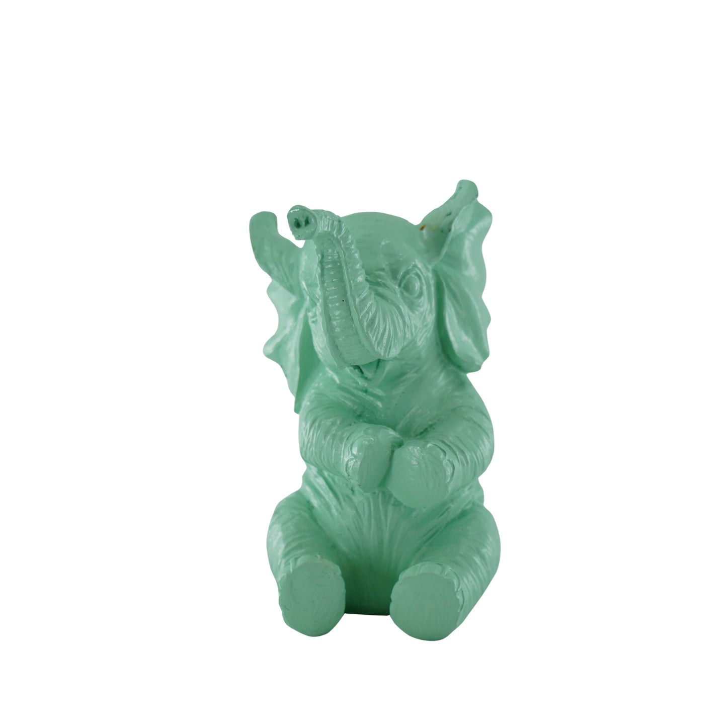 Ornament - Elephant - Polyresin - Mintgreen - 7x7x11cm