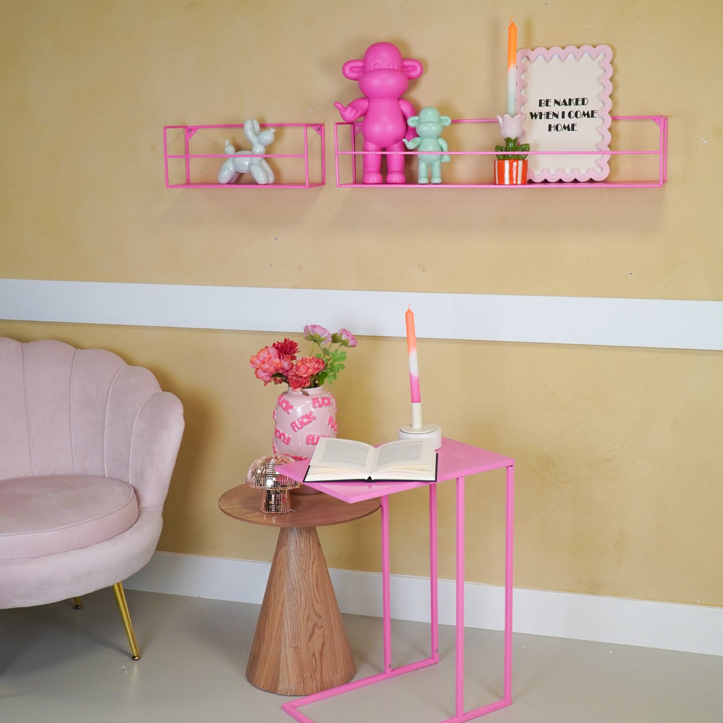 Housevitamin Cone Side Table - Natural - 40x40x44cm