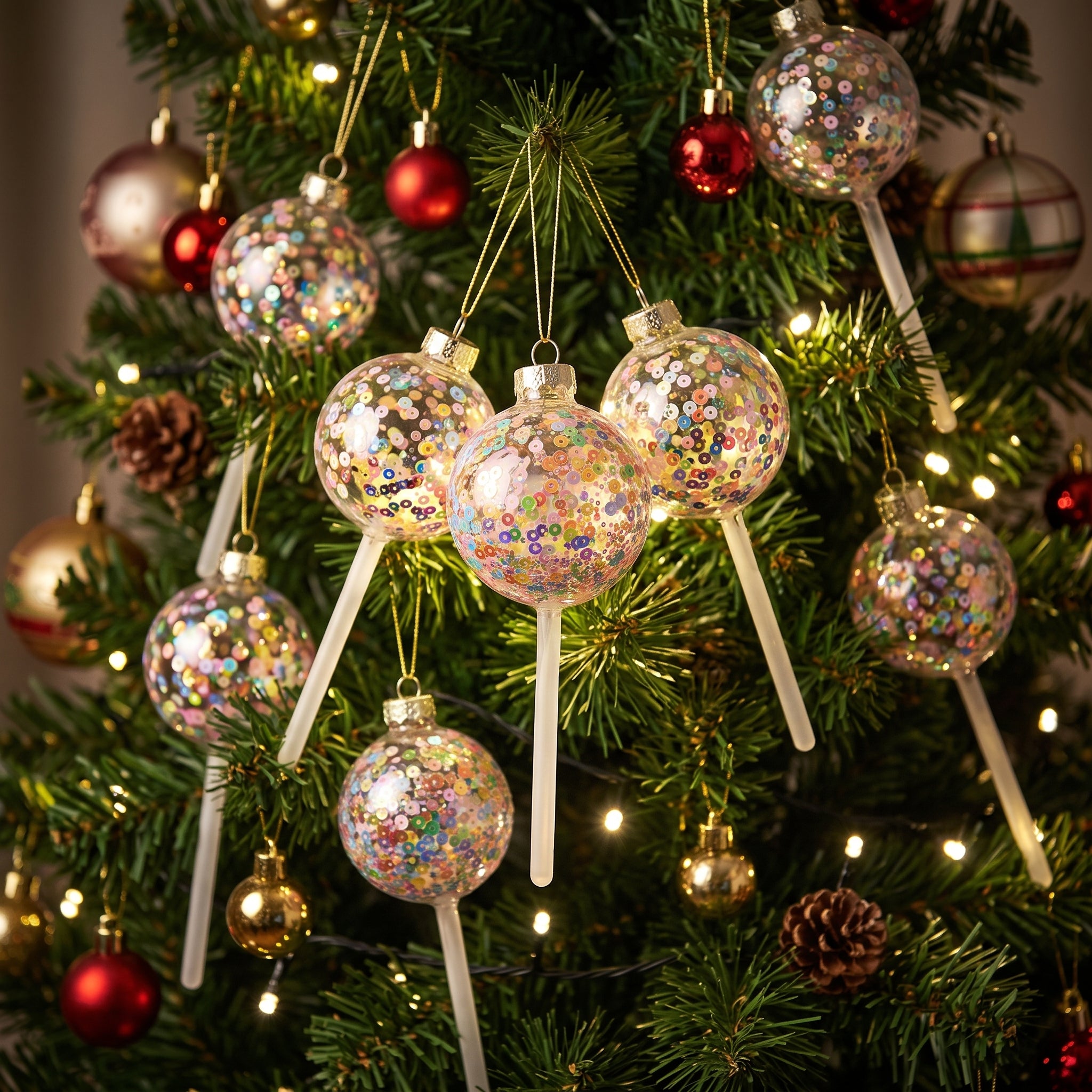 Ornament - Xmas hanger - Lol Pop - Glass - 5x5x13,5cm