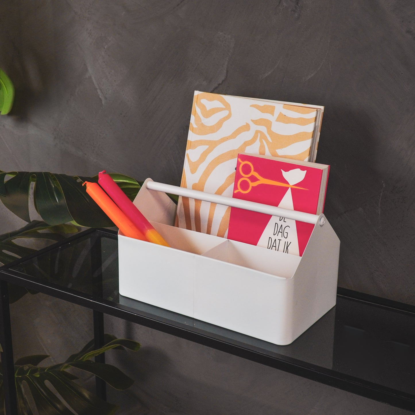 Tray - Organizer - Metal - Sand - 30x17x17cm
