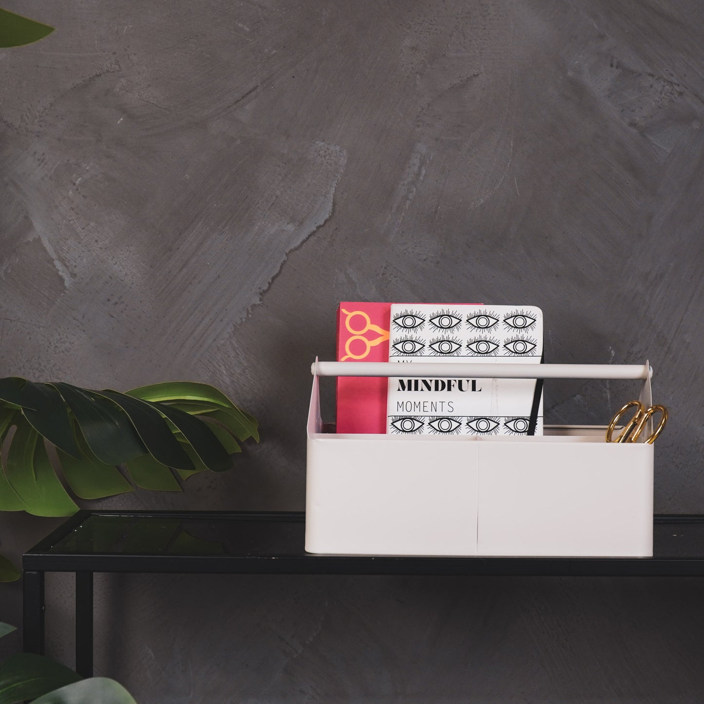 Storage Box - Organizer - Metal - White - 30x17x17cm