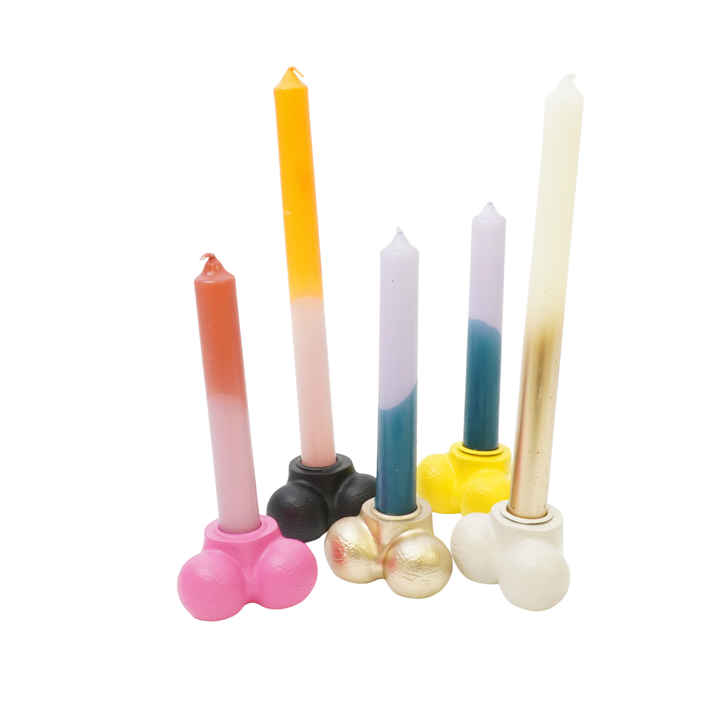 Candle holder - Scrotum - Polyresin - Black - 7,5x5,5x4cm