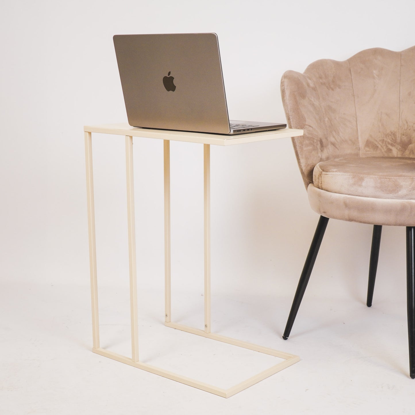 Side Table - Metal - Sand - 45x30x60cm