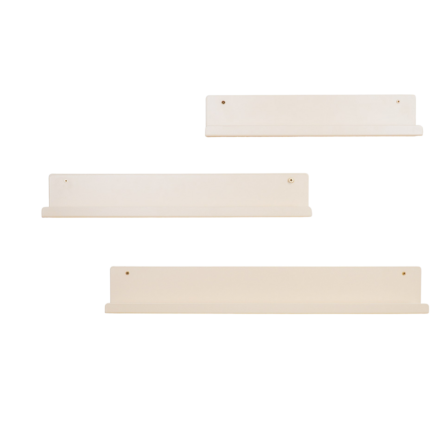 Wall Shelf - Metal - Beige - Set of 3 - 40/50/60cm