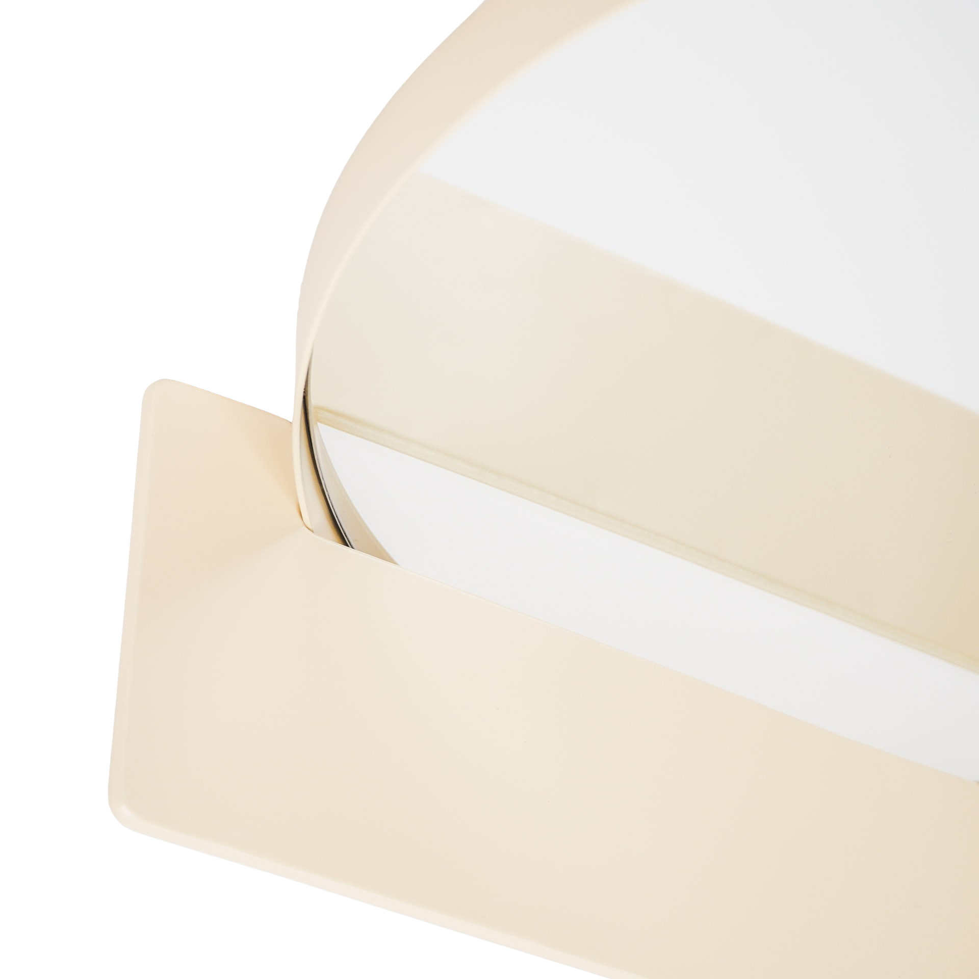 Mirror - Round - Metal - With Shelf - Sand- Ø40cm