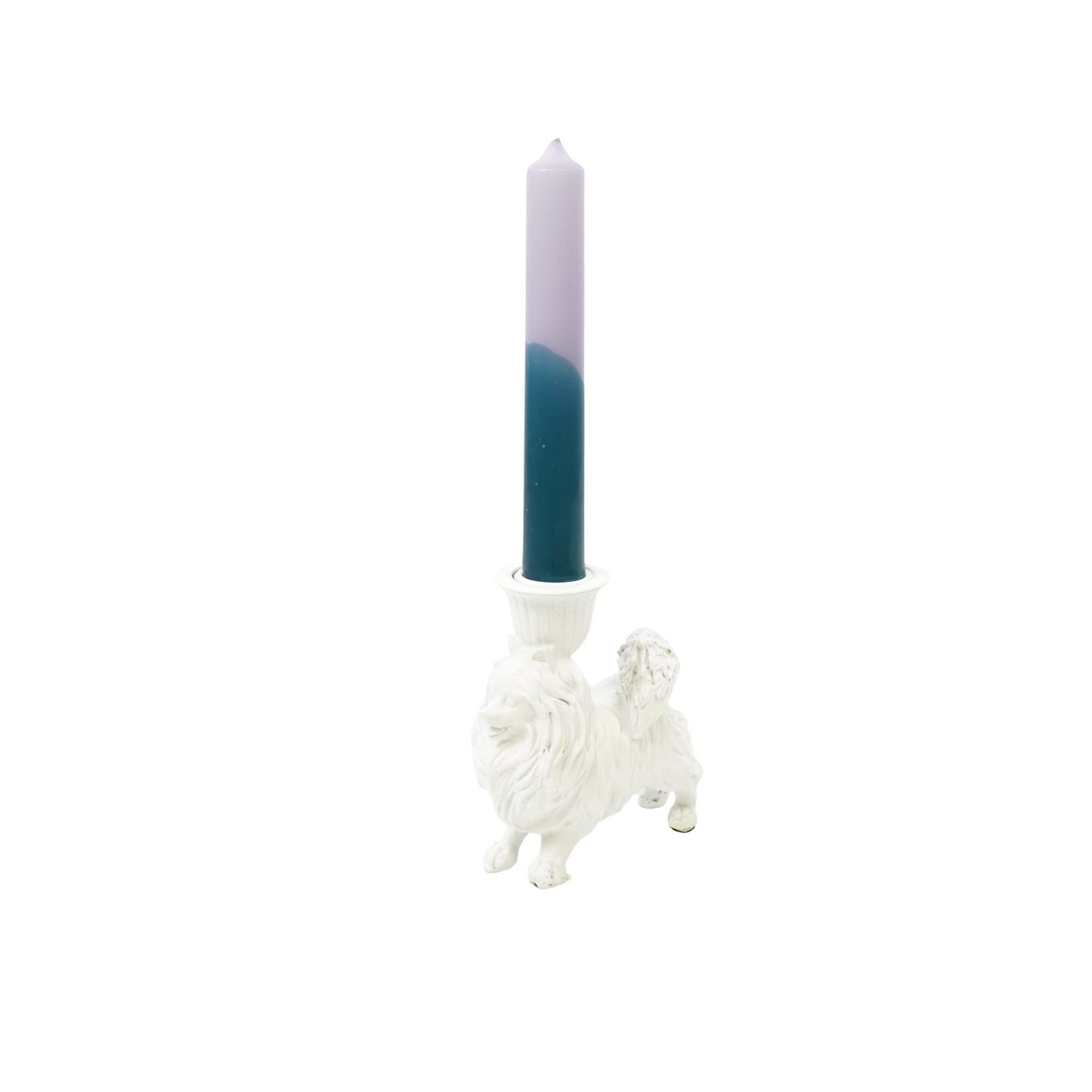Candle holder - Pomeranian - White - 11,7x5,5x12cm