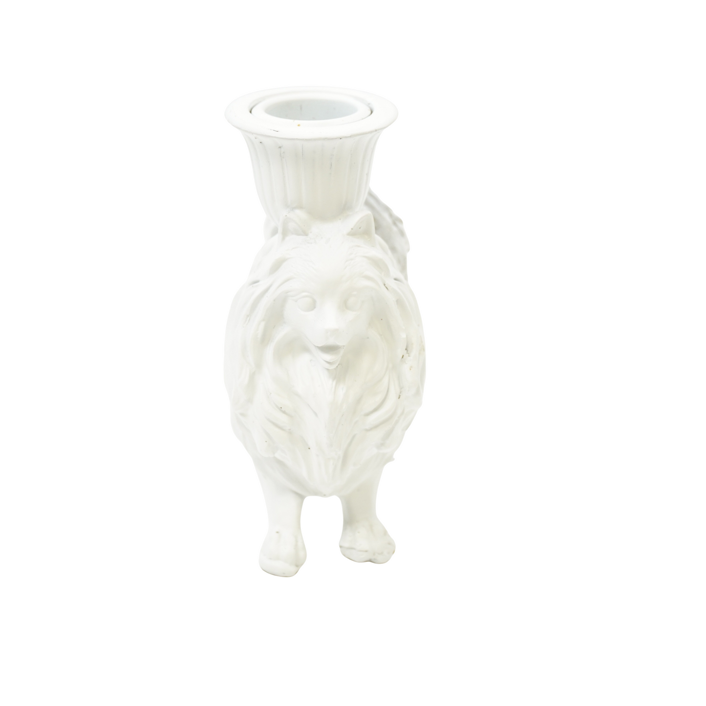 Candle holder - Pomeranian - White - 11,7x5,5x12cm