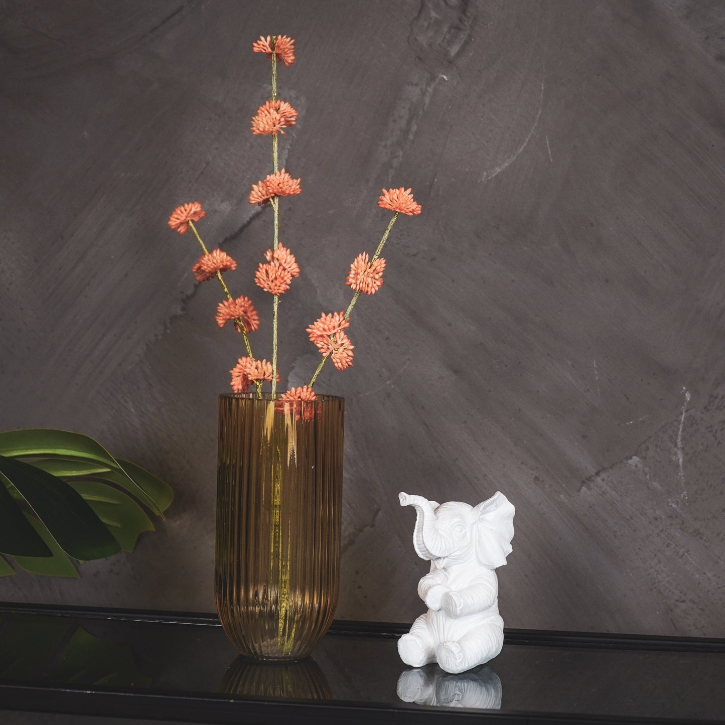 Ornament - Elephant - Polyresin - White - 7x7x11cm