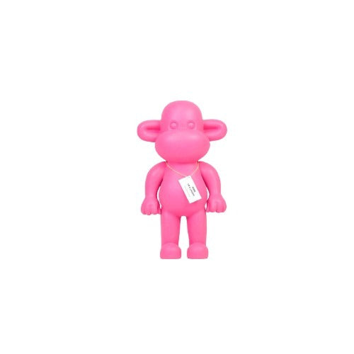 Ornament - Monkey Figurine 'The Legend'- Polyresin - Pink - 20,5x13,5x35cm