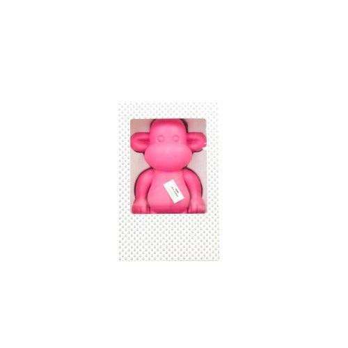 Ornament - Monkey Figurine 'The Legend'- Polyresin - Pink - 20,5x13,5x35cm