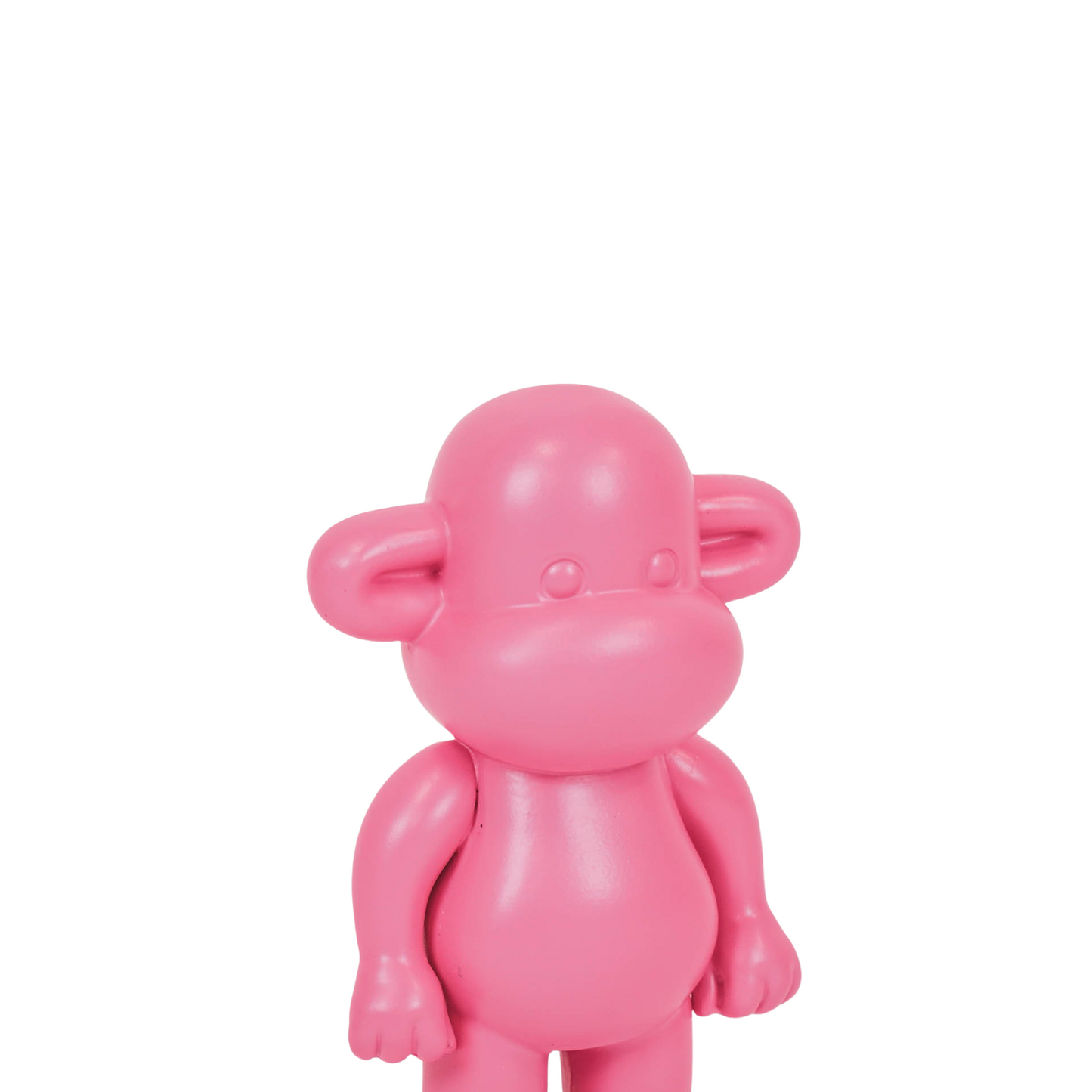 Ornament - Monkey Figurine 'The Legend'- Polyresin - Pink - 11x7x19cm