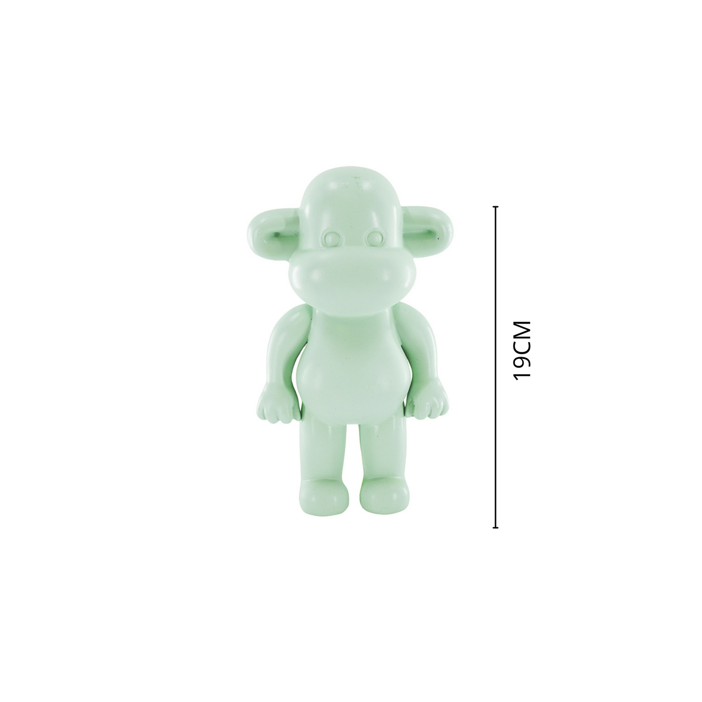 Ornament - Monkey Figurine 'The Legend' - Polyresin - Mintgreen - 11x7x19cm