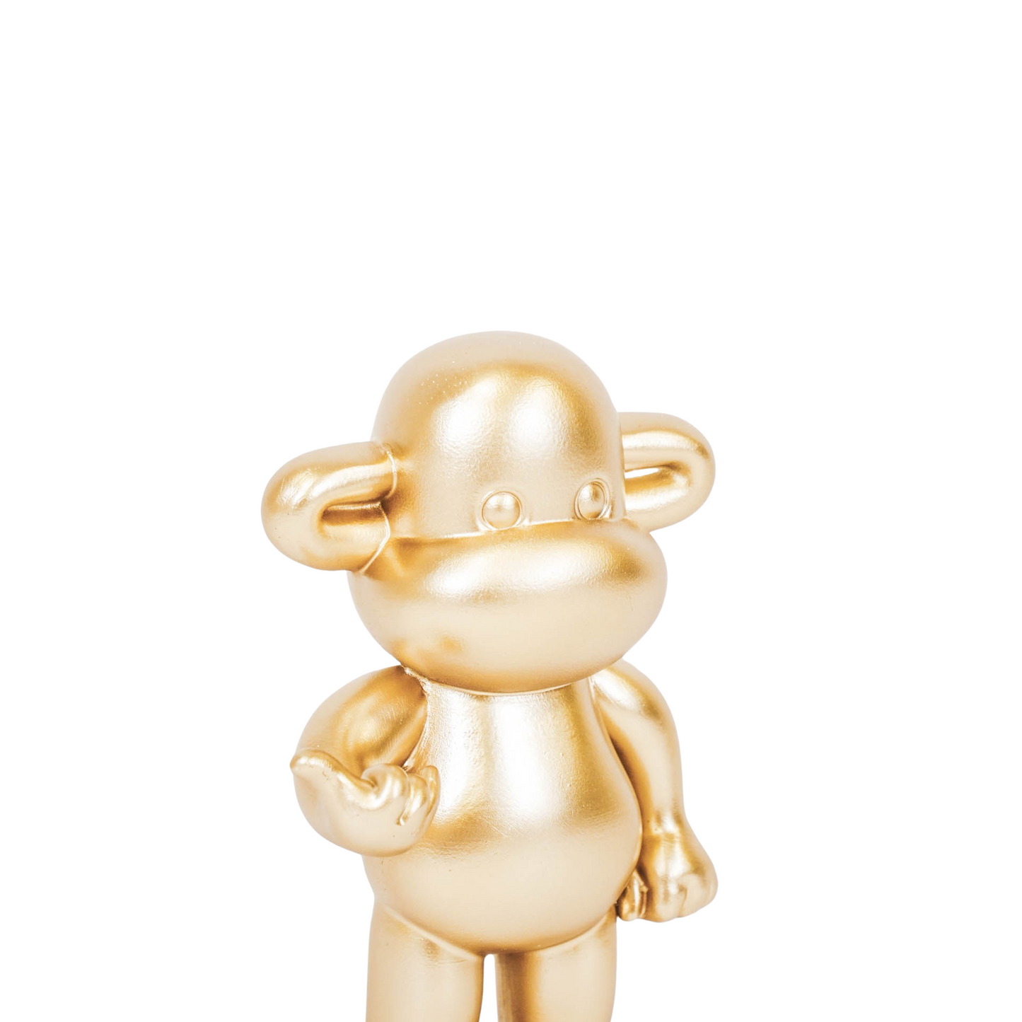 Ornament - Hang Loose Monkey Figurine 'The Legend' - Polyresin - Gold - 11x7x19cm