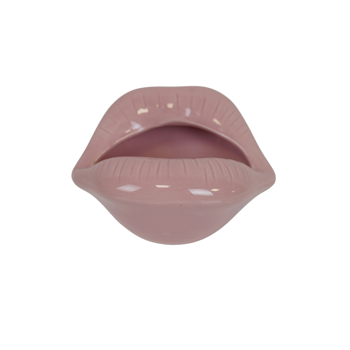 Pot - Ornament - Lip - Ceramics - light pink - 12,5x11x7,5cm