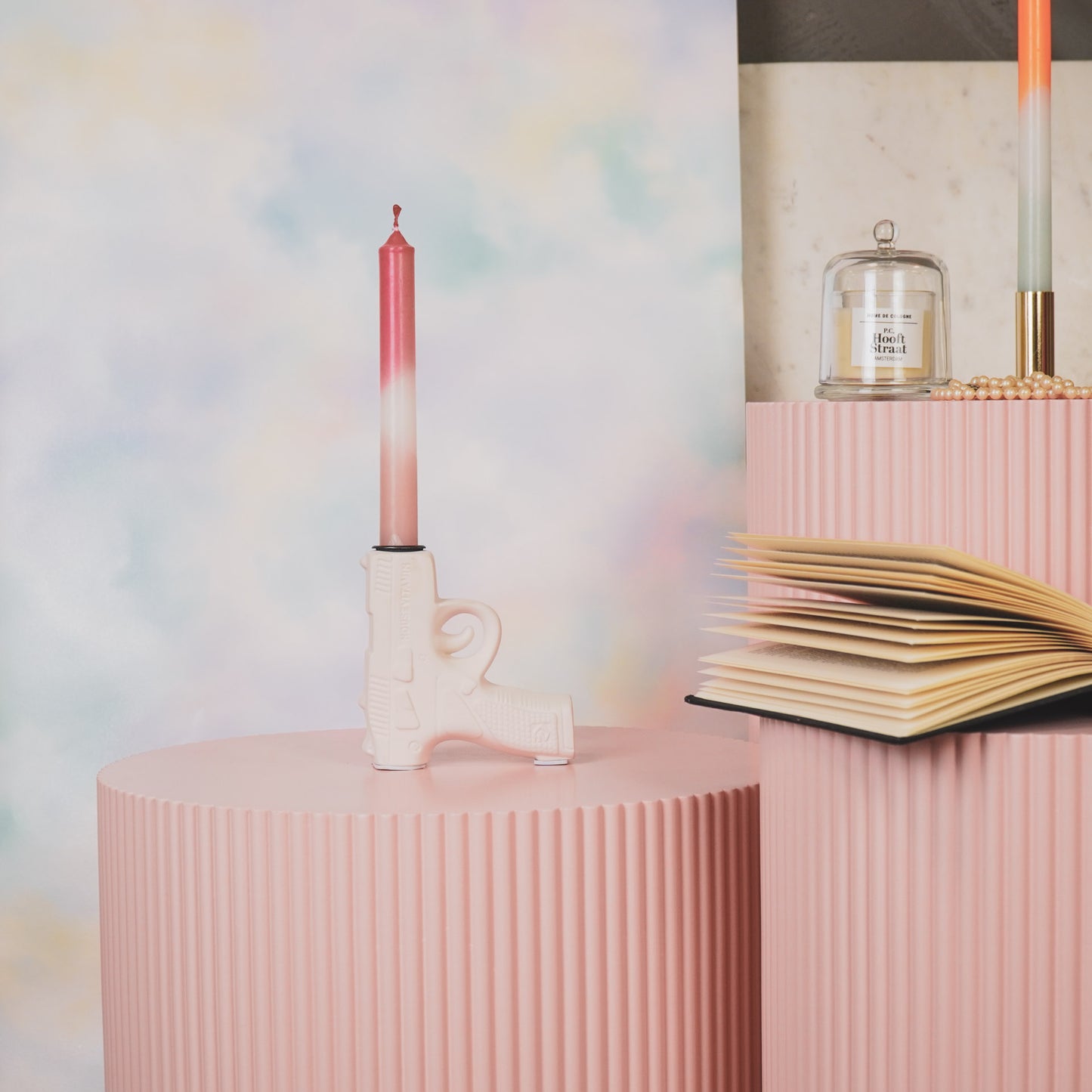 Tapers - Dipdye - Wax - Pink/White/Pink - S4