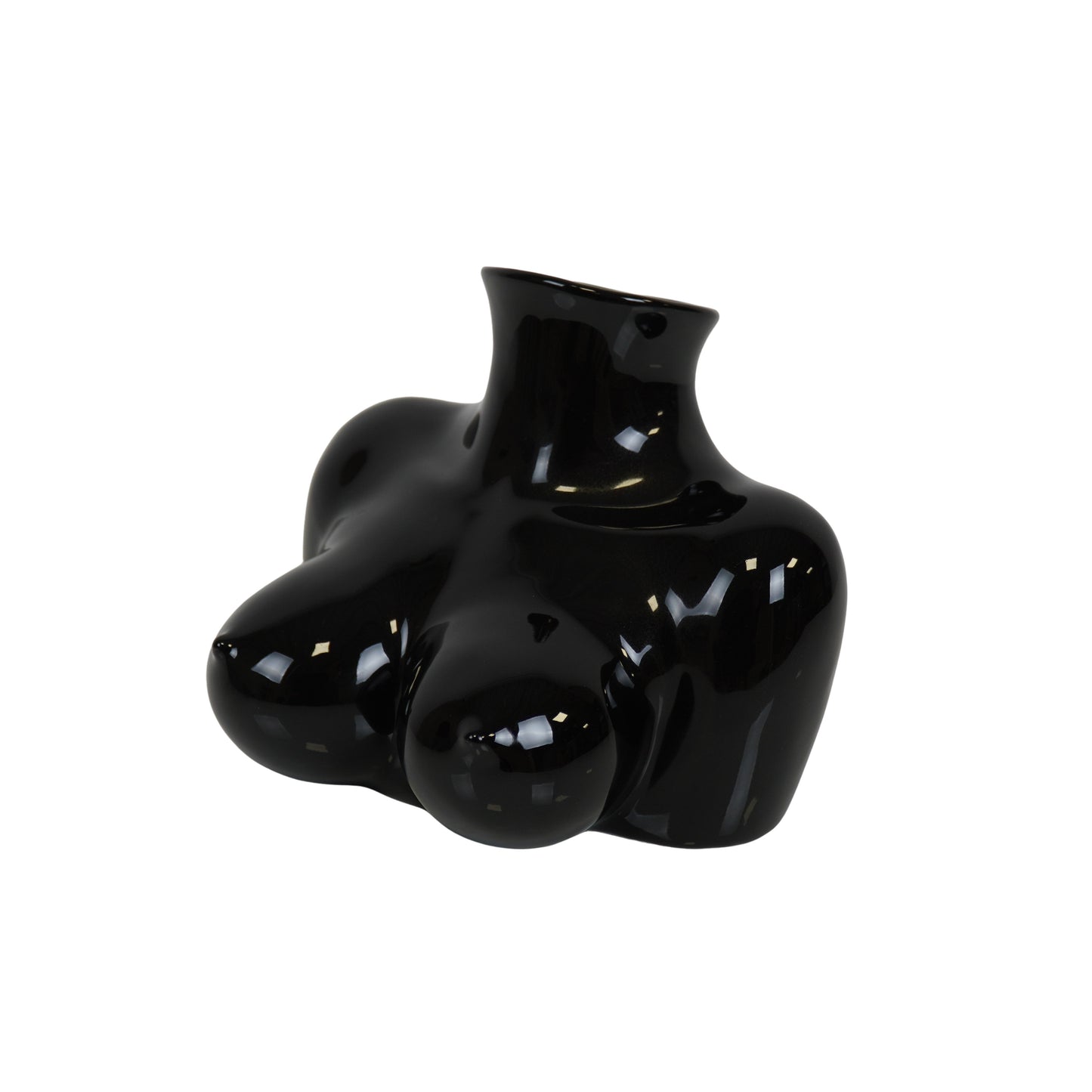 Vase- Breasts  - Ceramics - Black - 6,5x12,5x13cm